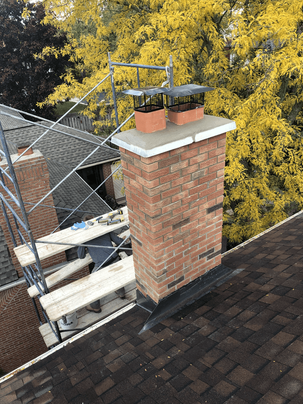 Chimney repair and reconstruction project