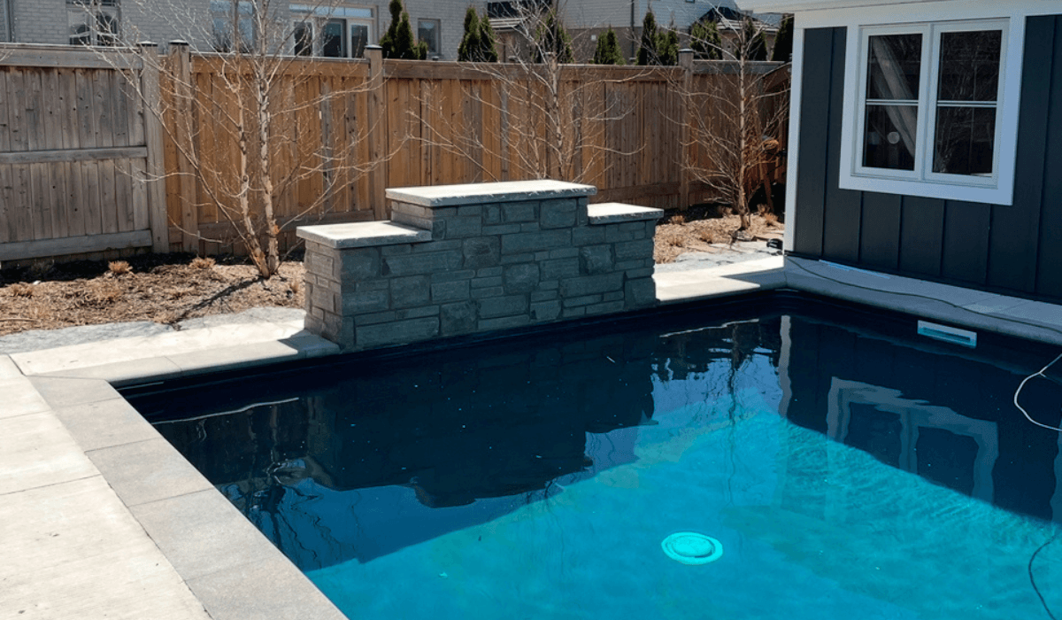 Outdoor masonry service area highlight