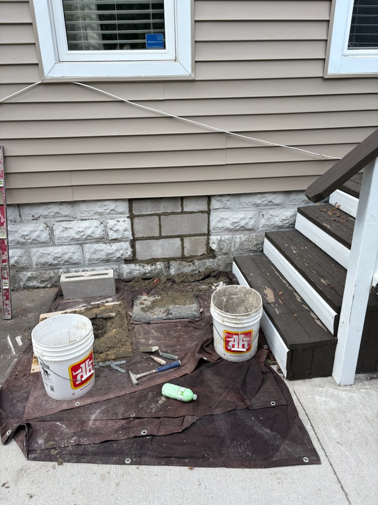 Original masonry profile before custom replication for a London entry repair