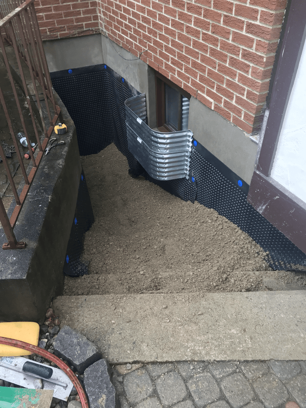 Foundation repair work showing attention to detail